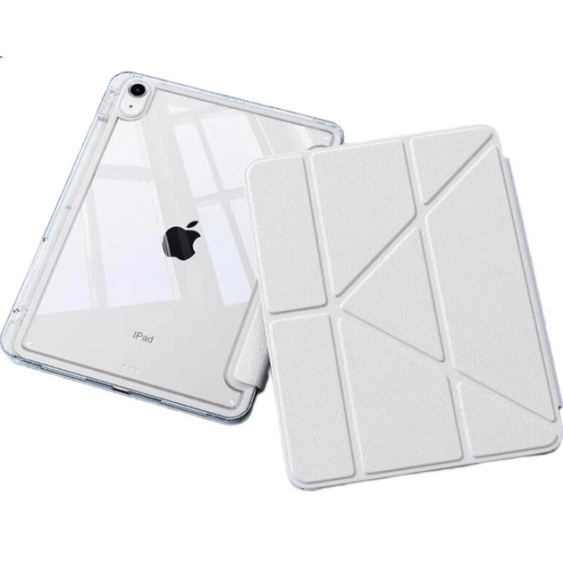 Чехол NEYAA для iPad 11 и 12 дюймов акриловый прозрачный с отсеком для стилуса, противоударный, ледяной синий - изображение 2