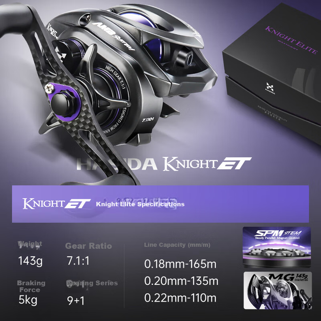 Катушка HISTAR Knight Elite для дальнего заброса приманок, алюминиево-магниевый сплав, универсальная, сверхлегкая - изображение 9