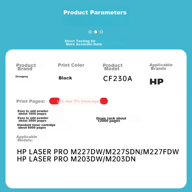 Тонер-картридж Zhangping CF230A, совместим с HP LaserJet Pro MFP M227fdw, M227sdn, M203dn, M203dw, M203d - Фото 6 Тонер-картридж Zhangping CF230A, совместим с HP LaserJet Pro MFP M227fdw, M227sdn, M203dn, M203dw, M203d - изображение 6