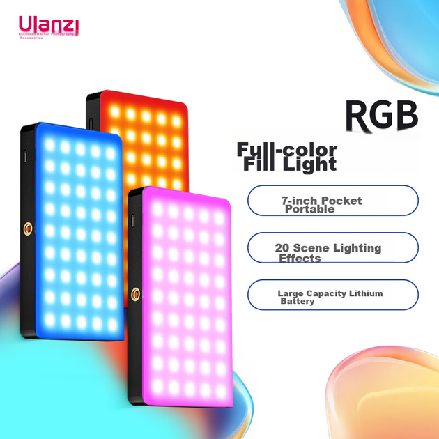 Ulanzi LT002 Красочный магнитный RGB-подсветка, портативный светодиодный карманный светильник, двухцветная подсветка для фотосъемки, подходит для беззеркальных камер и смартфонов, рассеянный свет, портретное освещение в помещении. - Фото 2 Ulanzi LT002 Красочный магнитный RGB-подсветка, портативный светодиодный карманный светильник, двухцветная подсветка для фотосъемки, подходит для беззеркальных камер и смартфонов, рассеянный свет, портретное освещение в помещении. - изображение 2