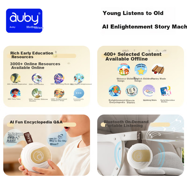 Набор игрушек Auby для новорожденных с интерактивным роботом для детей 0-6 лет - изображение 6