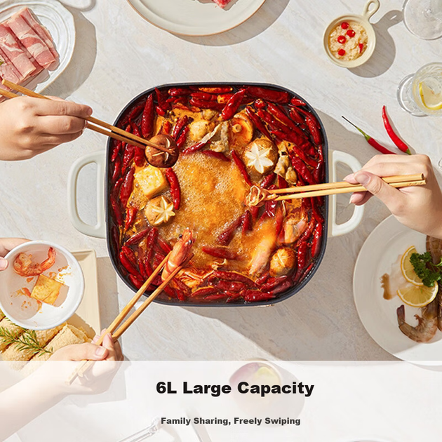 Электрическая мультиварка Joyoung IH Electric Hot Pot 2200 Вт, многофункциональная, объемом 6 л, модель HG60-G850. - изображение 9