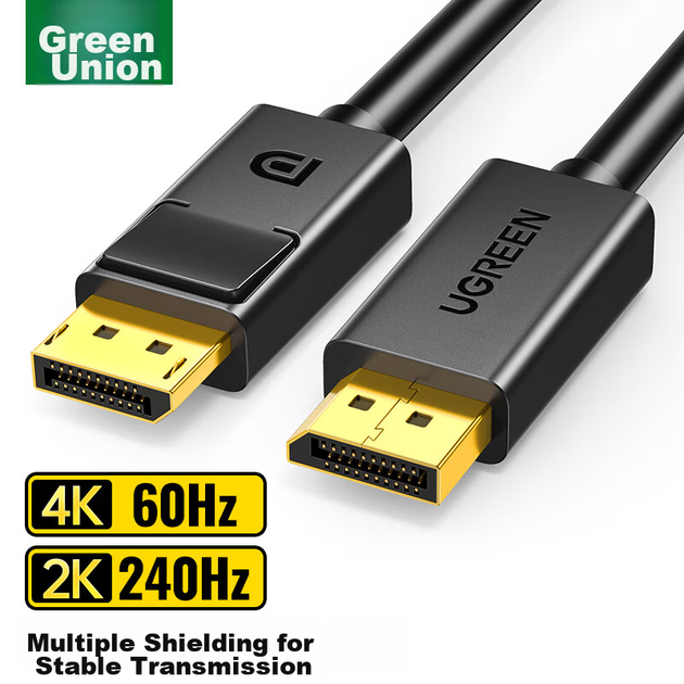 Кабель Ugreen DP102 DisplayPort - DisplayPort 1.2 4K 3 м (10212) - Фото 2 Кабель Ugreen DP102 DisplayPort - DisplayPort 1.2 4K 3 м (10212) - зображення 2