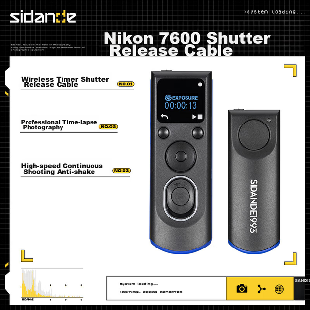 Беспроводной пульт дистанционного управления Sidande 7600N3 для Nikon, таймер задержки съемки, дистанционный спуск затвора для камер Z7 Z6 Z5 DF D780 D750 D600 D7500 D7200 - изображение 4