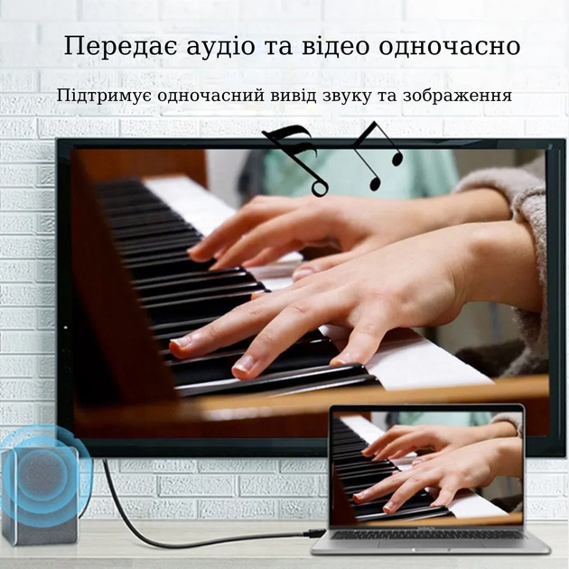 Кабель Mini DP to HDMI Male 4K 1.8m Stone ST-SC072 - зображення 4