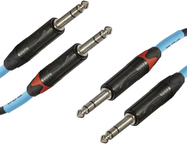 Kabel SSQ JSJS3 PRO 2 x jack stereo 6.3 mm - 2 x jack stereo 6.3 mm NEUTRIK 3 m  Black (5904161822165) - obraz 2