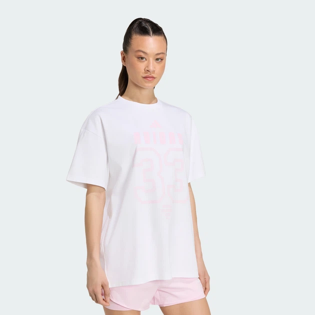 Женская футболка PrimeLift Essentials Workout Oversized Graphics adidas KV1549 (XS) белый (4069995617262) - Фото 1 Женская футболка PrimeLift Essentials Workout Oversized Graphics adidas KV1549 (XS) белый (4069995617262) - изображение 1