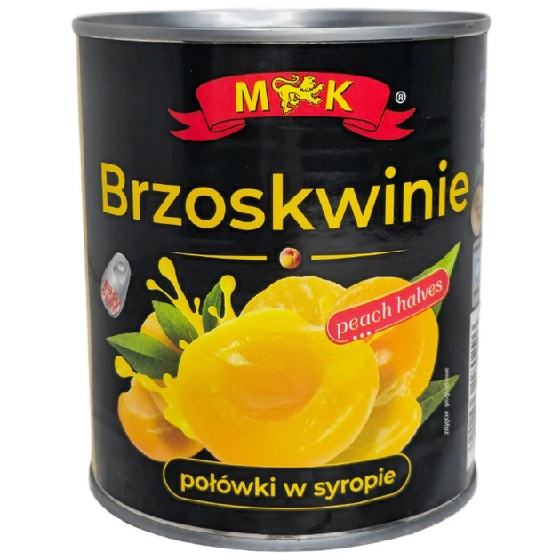 Консервовані персики половинки в сиропі MK Brzoskwinie 820 г (Греція) - зображення 5