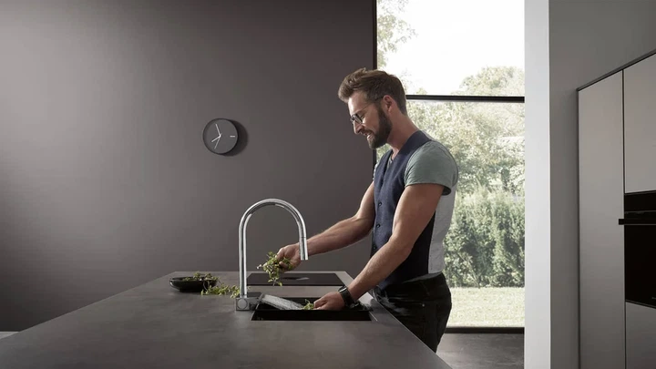 Hansgrohe Aquno Select 170 3jet Смеситель кухонный, хром (73837000) - Фото 4 Hansgrohe Aquno Select 170 3jet Смеситель кухонный, хром (73837000) - изображение 4