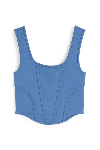 Кроп топ из хлопка C&A 2223929c28 XL голубой (100014637) - Фото 5 Кроп топ из хлопка C&A 2223929c28 XL голубой (100014637) - изображение 5