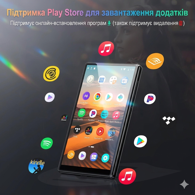 Аудіоплеєр OilSky M501 Pro з підтримкою Hi-Res Lossless, 96 ГБ, MTK 6762, Bluetooth 5.0, Wi-Fi, Android 13, 2500 mAh - Фото 4 Аудіоплеєр OilSky M501 Pro з підтримкою Hi-Res Lossless, 96 ГБ, MTK 6762, Bluetooth 5.0, Wi-Fi, Android 13, 2500 mAh - изображение 4