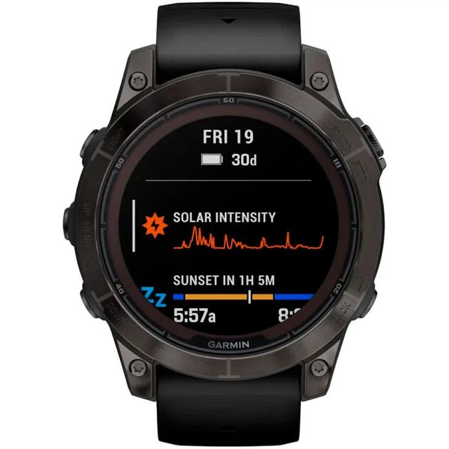 Смарт-часы Garmin Fenix 7 Pro Sapphire Solar Edition Carbon Gray DLC Titanium with Black Band (010-02777-10) [86523] - изображение 2