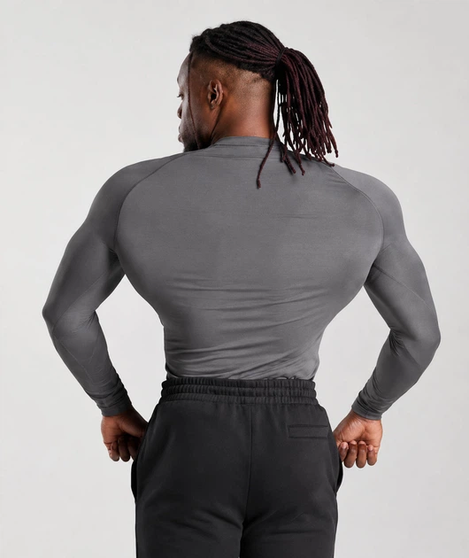 Спортивний лонгслів Gymshark a1a1pc68 L сірий (100014330) - Фото 2 Спортивний лонгслів Gymshark a1a1pc68 L сірий (100014330) - зображення 2