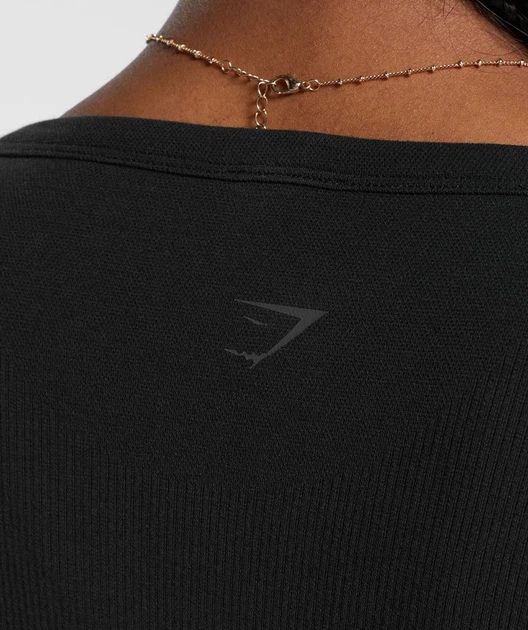 Спортивний кардиган з бавовни Gymshark b8a6vc68 L чорний (100014283) - зображення 6