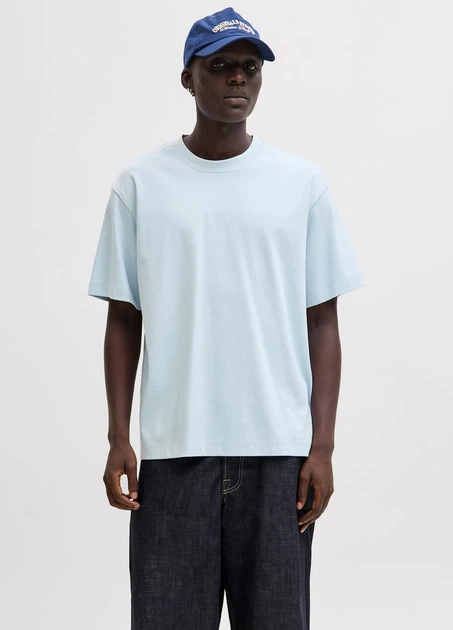 Футболка из хлопка оверсайз Jack & Jones 12254412c69 S голубая (100014872) - Фото 1 Футболка из хлопка оверсайз Jack & Jones 12254412c69 S голубая (100014872) - изображение 1