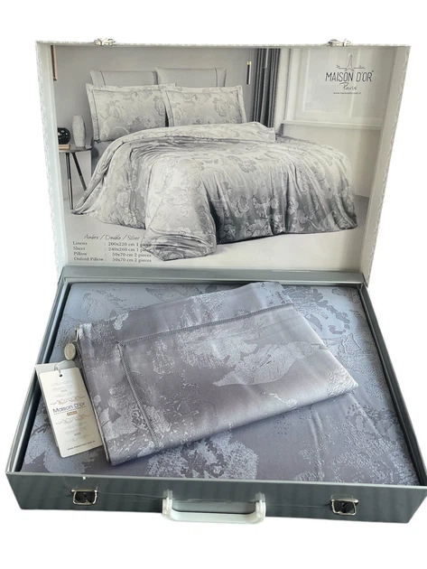 Постельное белье Maison D'or Ambre silver тенсел евро - Фото 2 Постельное белье Maison D'or Ambre silver тенсел евро - изображение 2