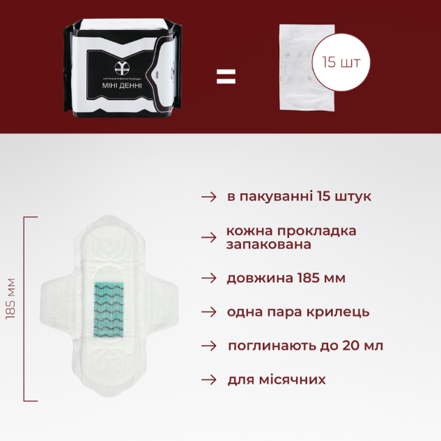 Мини дневные женские натуральные гигиенические прокладки FEEL FINE (для месячных) 15 шт - изображение 2