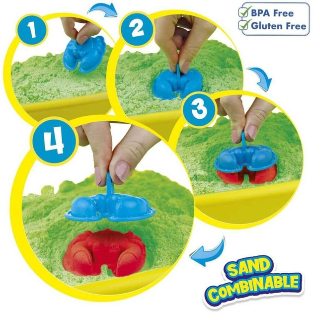 Craze Magic Sand – зеленый кинетический песок для детей, 250 г - изображение 2