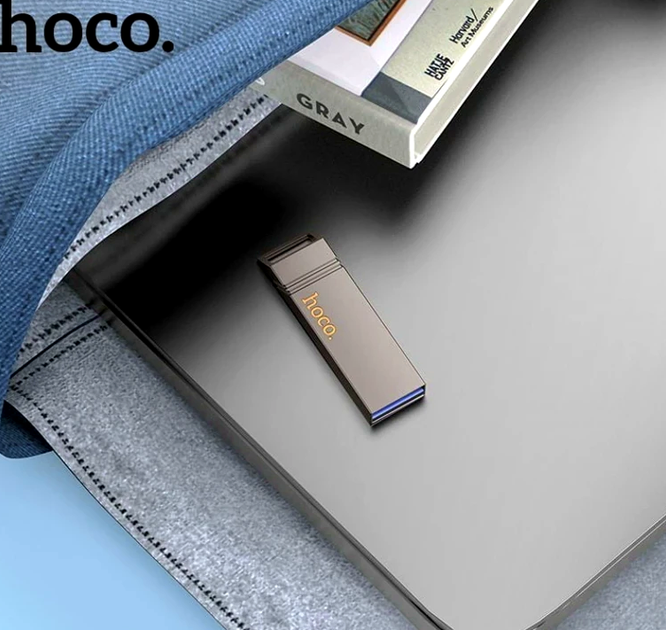 Флеш-накопитель Hoco UD13 Clever USB3.2 128GB для хранения и переноса данных с высокой скоростью записи и защиты - зображення 4