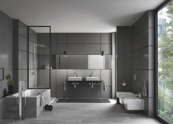 Grohe Eurocube Напольный смеситель для ванны, хром (23672001) - изображение 4