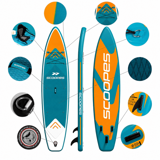 Надувная SUP-доска Scoopes Velo 350 см сап доска с сиденьем - изображение 5