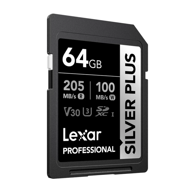 Карта памяти Lexar Professional Silver Plus SDXC 64GB (LSDSIPL064G-BNNNG) - Фото 2 Карта памяти Lexar Professional Silver Plus SDXC 64GB (LSDSIPL064G-BNNNG) - изображение 2