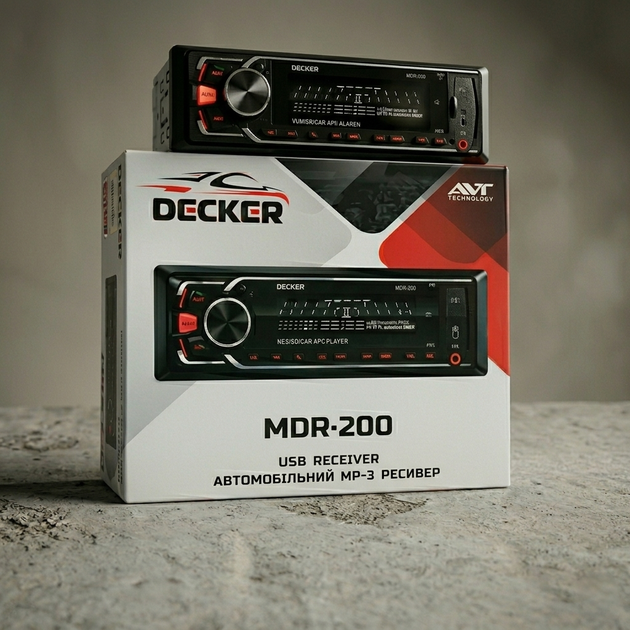 Автомагнитола мультимедийная 1DIN Decker MDR-200 с мощным усилителем 6x100W bluetooth aux usb радио - изображение 2