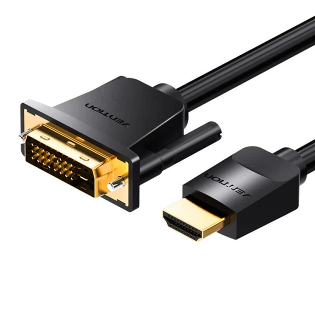 Кабель Vention HDMI-DVI 3м Black (ABFBI) - Фото 1 Кабель Vention HDMI-DVI 3м Black (ABFBI) - изображение 1