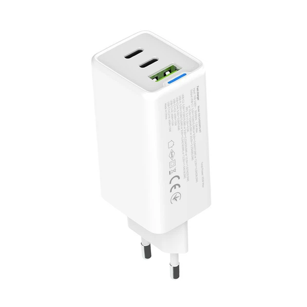 Мережевий зарядний пристрій ColorWay CWCHS058PDWT GaN Mini 65W PD Port PPS USB (USB-2C1A) White - зображення 4