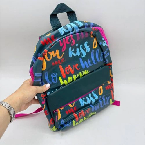 Рюкзак подростковый школьный Yes Happy love 35x27x13 см для девочек ортопедическая спинка облегченная конструкция прочный полиэстер яркий принт - изображение 3