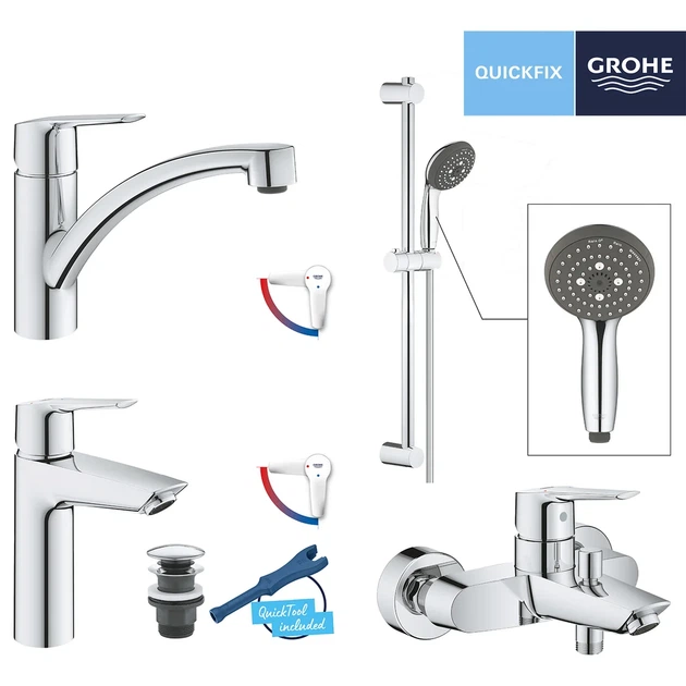 Grohe Start Набір змішувачів 4в1, хром (UA202301KE) - зображення 14