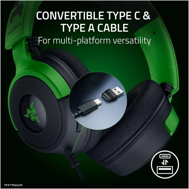 Навушники RAZER Kraken V4 X Minecraft Ed. (RZ04-05180200-R3M1) - зображення 9