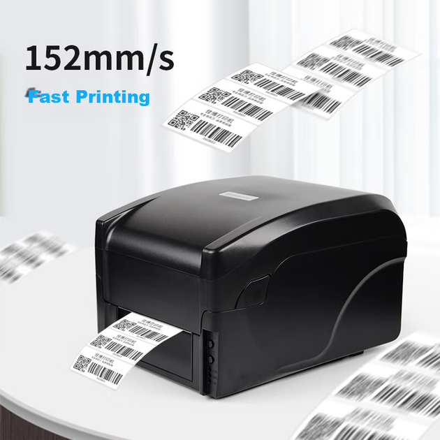 Термотрансферный принтер этикеток Gprinter 1524T, USB-версия, для ценников, штрихкодов, бирок и логистики, с красящей лентой - изображение 7