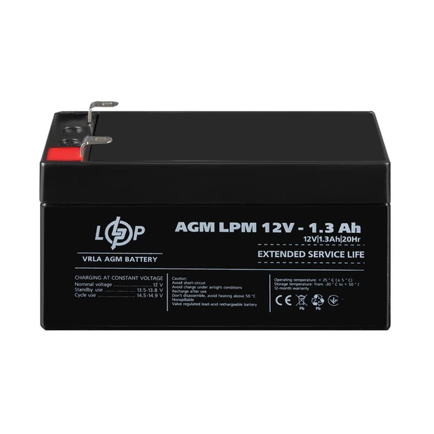 Аккумулятор AGM LPM 12V - 1.3 Ah - изображение 2