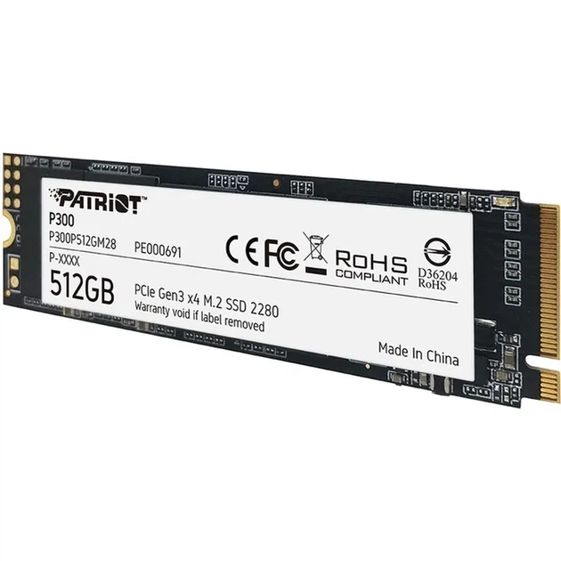SSD внутрішні Patriot P300 512GB M.2 2280 NVMe PCIe 3.0 x4 (P300P512GM28) - изображение 4