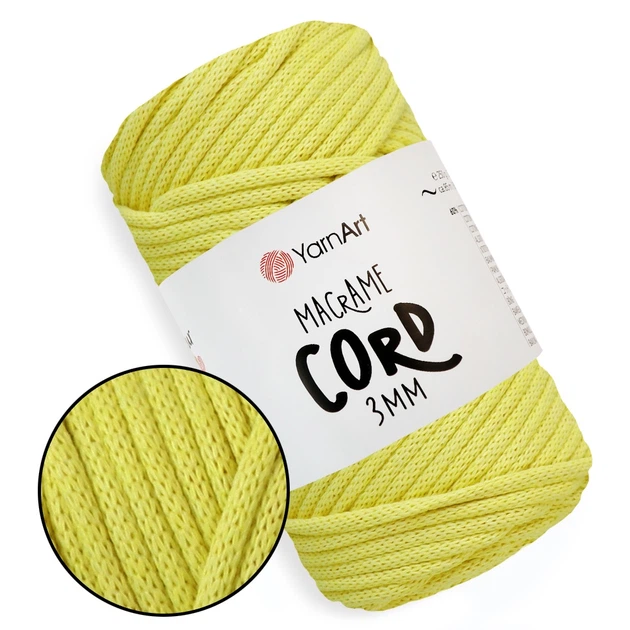 YarnArt Macrame Cord 3mm, Шампань №754 - трикотажный шнур 250 г / 85 м для вязания сумок, игрушек, ковриков, макраме, толстая пряжа - Фото 1 YarnArt Macrame Cord 3mm, Шампань №754 - трикотажный шнур 250 г / 85 м для вязания сумок, игрушек, ковриков, макраме, толстая пряжа - изображение 1