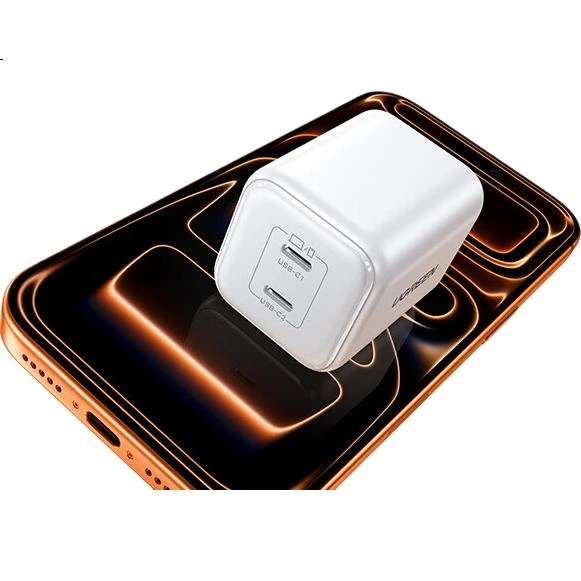Сетевое зарядное устройство Ugreen 45W 2xUSB-C White (X526) - изображение 4