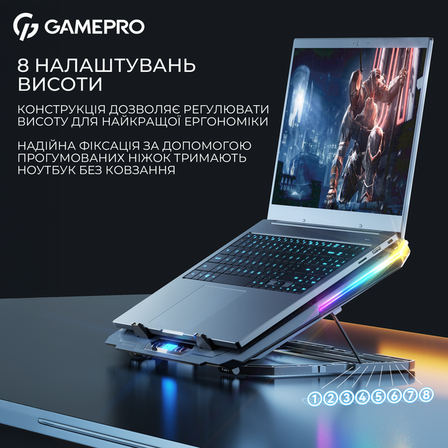 Підставка для охолодження ноутбука GamePro (CP1040) - зображення 9