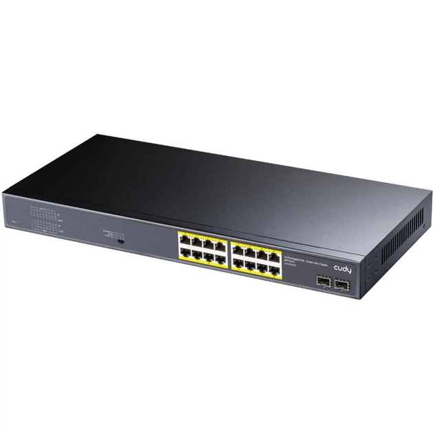 Комутатор Cudy , 16-Port Gigabit PoE+ Switch with 2 Gigabit SFP ports 200W (GS1020PS2) - изображение 2