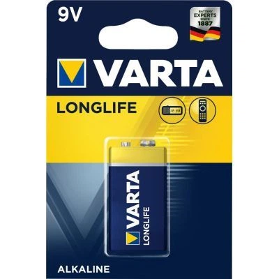 Батарейка Varta Longlife 9V 6LR61 (04122101411) - Фото 1 Батарейка Varta Longlife 9V 6LR61 (04122101411) - зображення 1