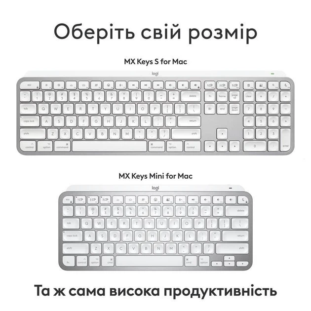 Клавиатура беспроводная Logitech MX Keys S for Mac Pale Grey (920-011638) - изображение 9