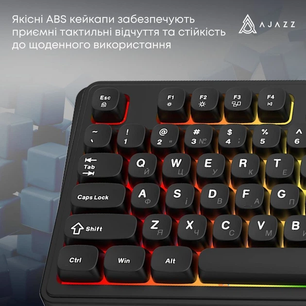 Клавіатура Ajazz AF98 Black USB-C Black (AF98-B) - зображення 4