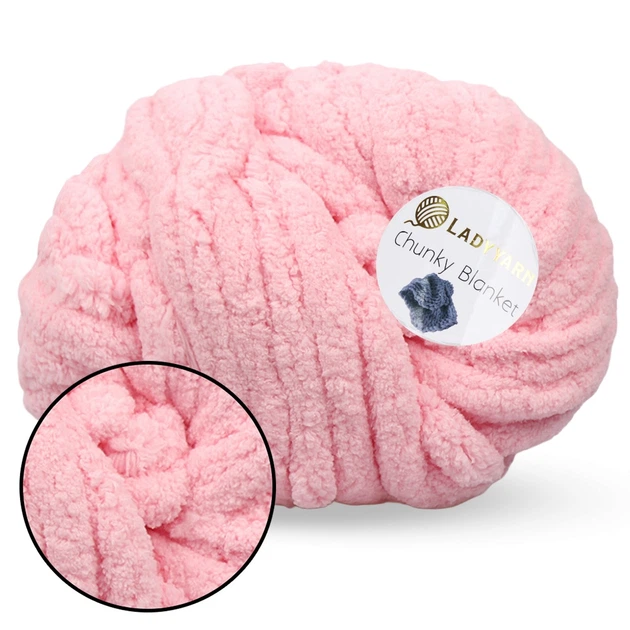 Lady Yarn Chunky Blanket, Нежно-розовый PL088 - толстая плюшевая пряжа Чанки Бланкет, 300 г / 33 м, для пледов и объемных изделий - Фото 1 Lady Yarn Chunky Blanket, Нежно-розовый PL088 - толстая плюшевая пряжа Чанки Бланкет, 300 г / 33 м, для пледов и объемных изделий - изображение 1