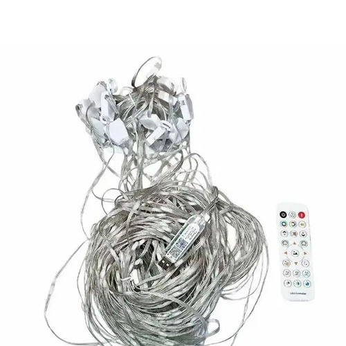 Гирлянда светодиодная цветная Штора с Bt и ДУ 400LED 3.2 х 2м, SFK-08 - Фото 1 Гирлянда светодиодная цветная Штора с Bt и ДУ 400LED 3.2 х 2м, SFK-08 - изображение 1