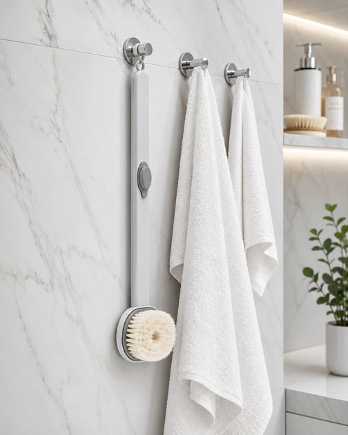Щетка для душа с длинной ручкой и дозатором для геля Body Brush для массажа спины и тела - Фото 3 Щетка для душа с длинной ручкой и дозатором для геля Body Brush для массажа спины и тела - изображение 3
