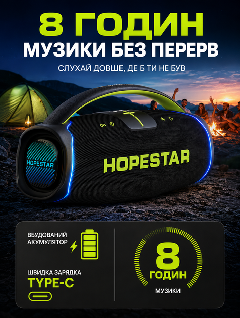 Портативная колонка для вечеринок с микрофоном в комплекте 300 Вт IPX6 30000 мАч 6–8 часов работы - изображение 7