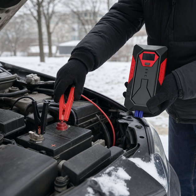 Автомобильное пуско-зарядное устройство Jump Starter 1200 А, 18 000 мА·ч, 12 В с Power Bank - изображение 7