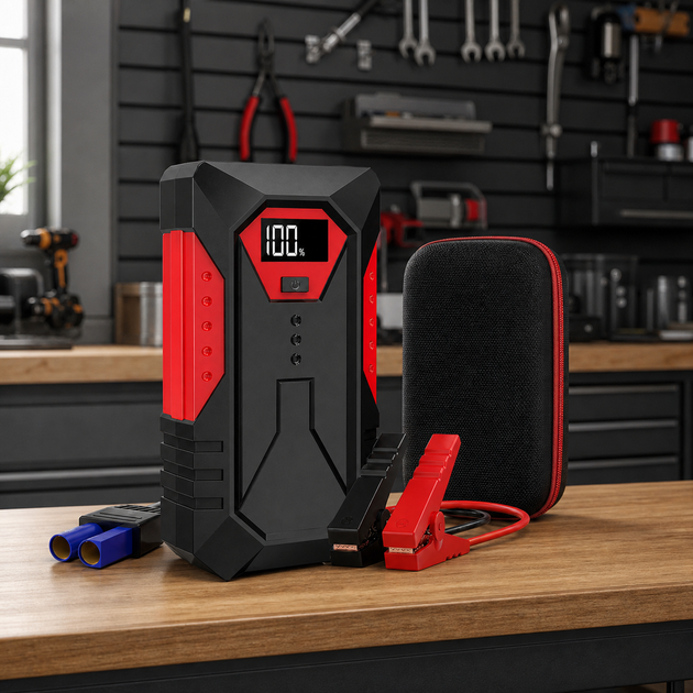 Автомобильное пуско-зарядное устройство Jump Starter 1200 А, 18 000 мА·ч, 12 В с Power Bank - изображение 8