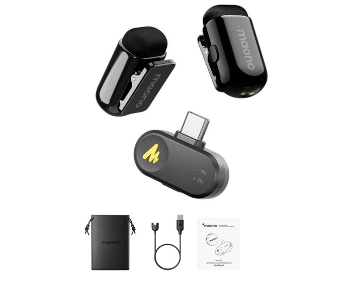 Беспроводной петличный микрофон MAONO Wave T1 Черный - изображение 8