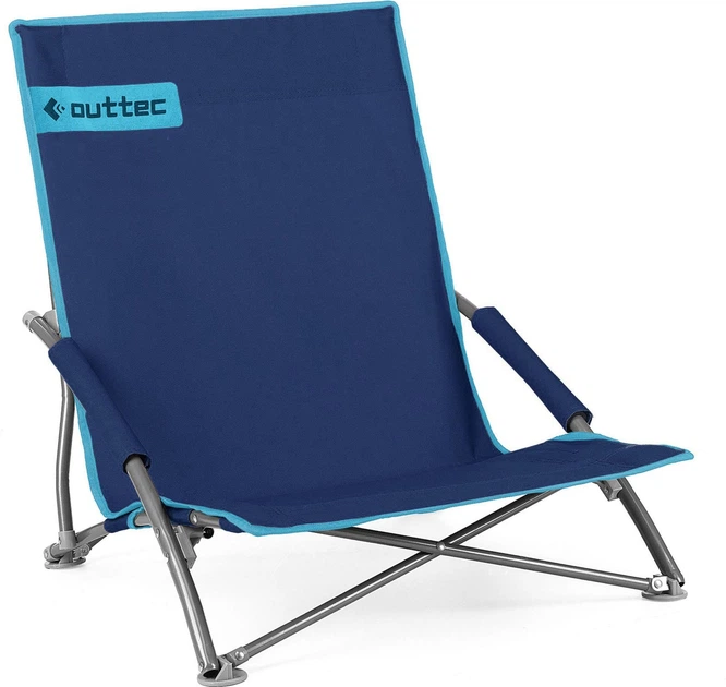 Пляжне крісло шезлонг Outtec Easy Go складане темно-синій - Фото 1 Пляжне крісло шезлонг Outtec Easy Go складане темно-синій - зображення 1